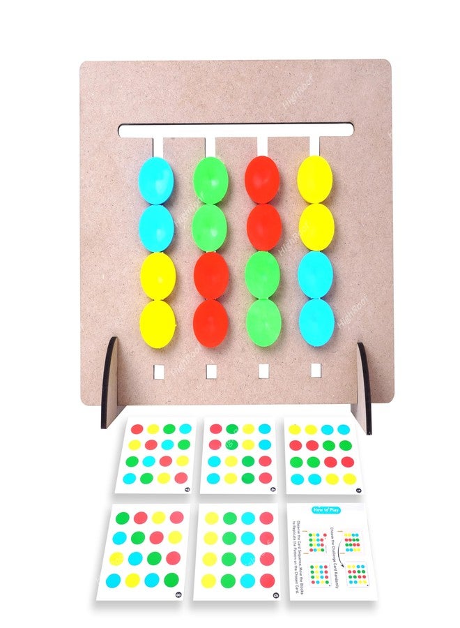 HighRoof Wooden Montessori Slide Puzzle Hand Eye Coordination and Early Development Brain Activity Game for Kids - Image 1